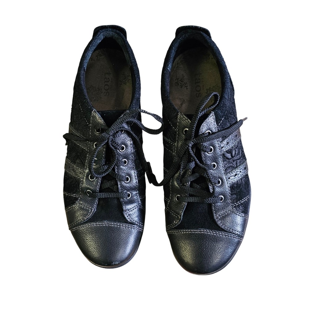 Taos Streamline Oxford Sneakers Women's Size 7.5 EU 38 Black S3287 - Picture 2 of 10